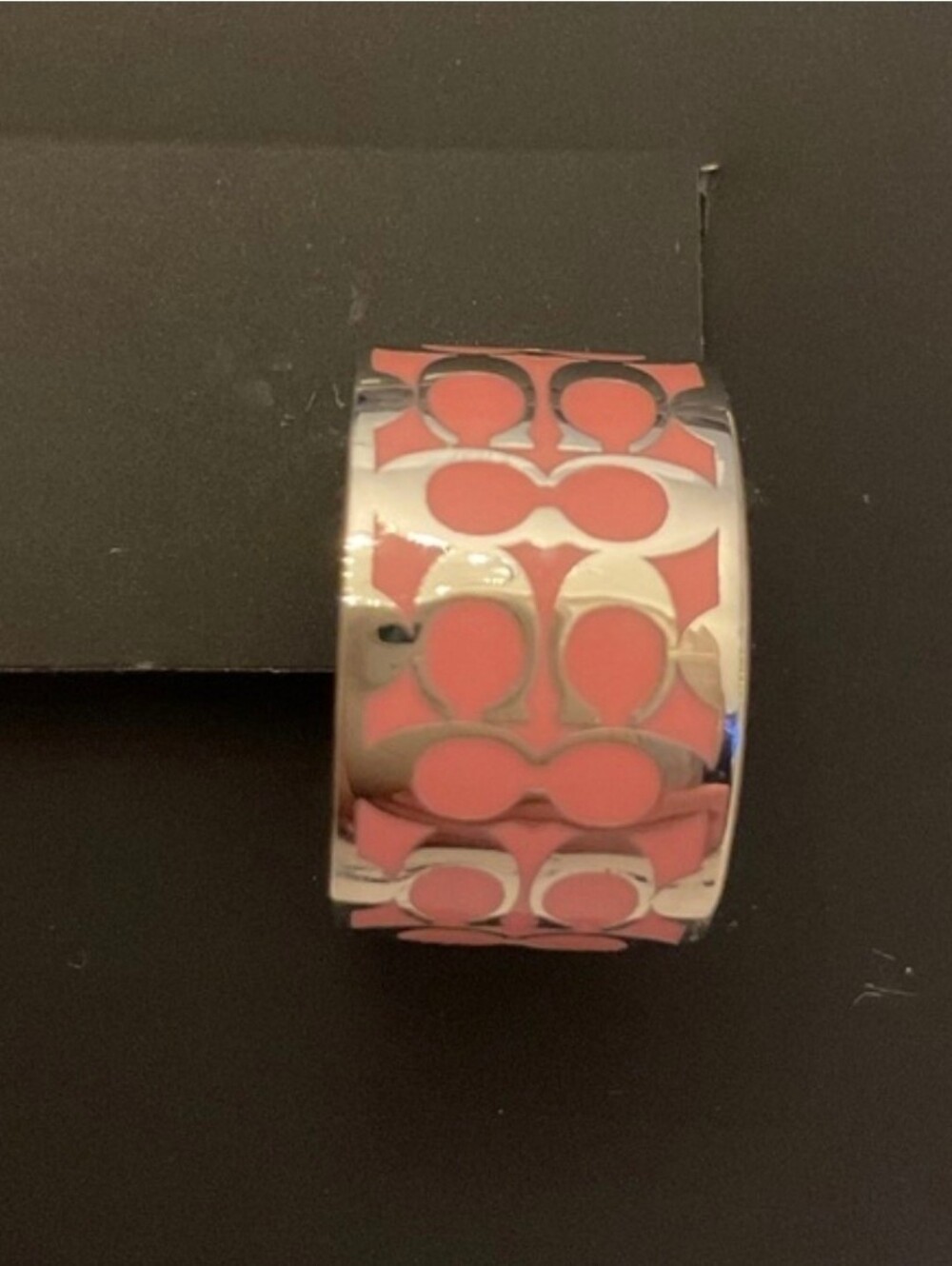 Coach Pink Signature Huggies Earrings - Picture 2 of 3